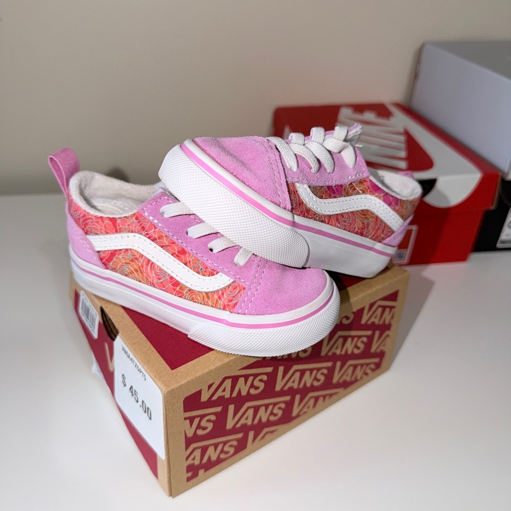 Vans Kids Pink Sneakers 6c